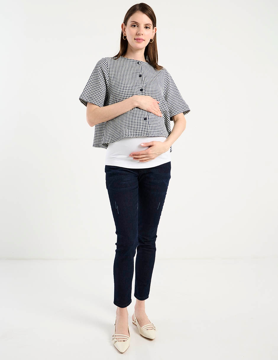 Blusa maternidad Expecting Essentials manga corta
