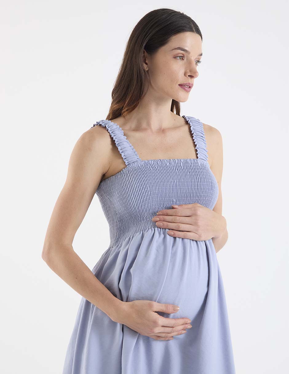 Vestido maternidad midi casual 6