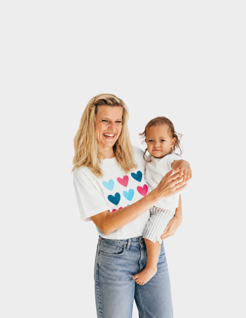 Playera maternidad manga corta cuello redondo 2