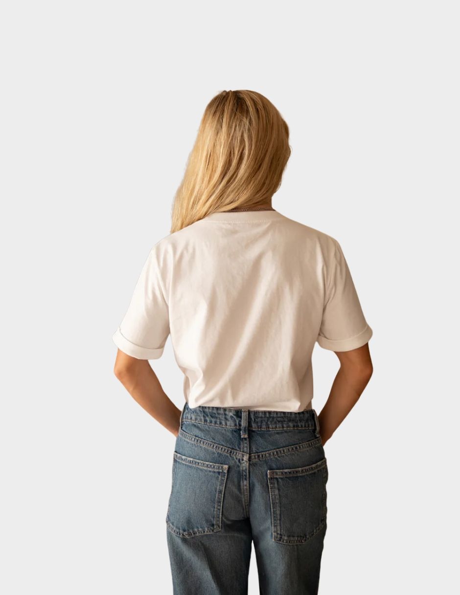 Playera maternidad manga corta cuello redondo 3