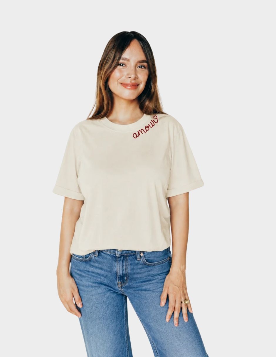 Playera maternidad manga corta cuello redondo 4