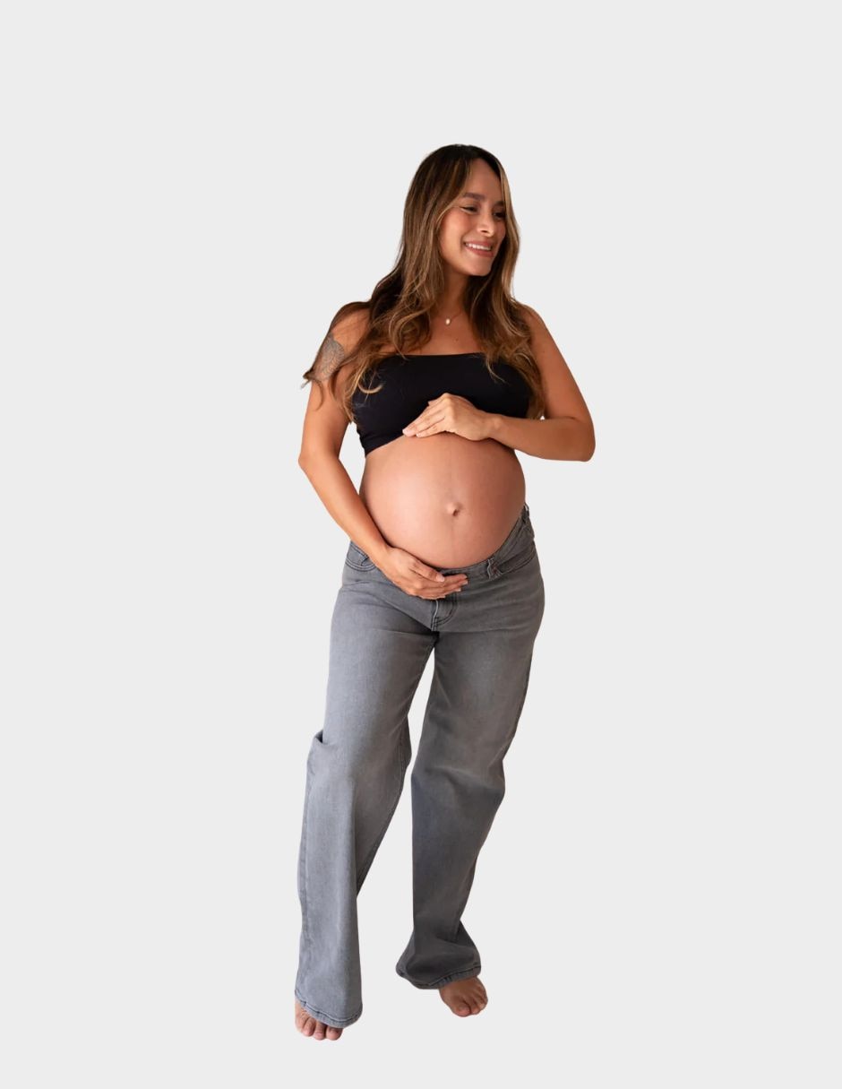 Jeans maternidad straight a la cadera