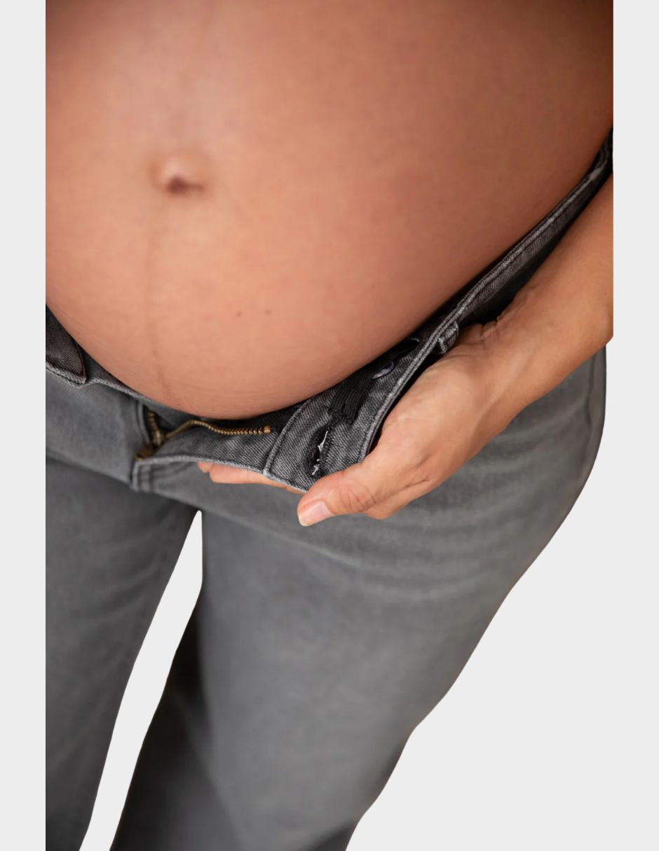 Jeans maternidad straight a la cadera 3