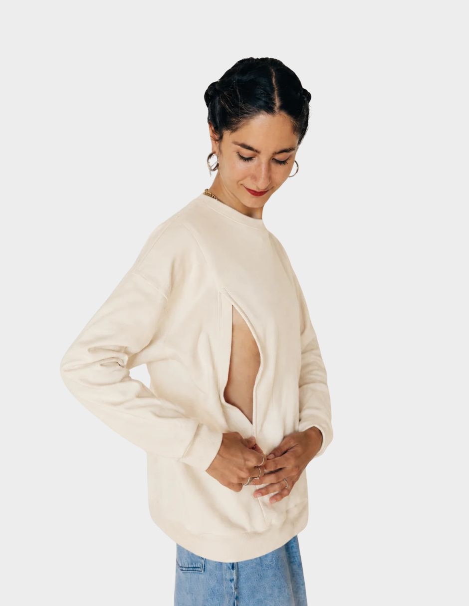 Sudadera maternidad con abertura 2