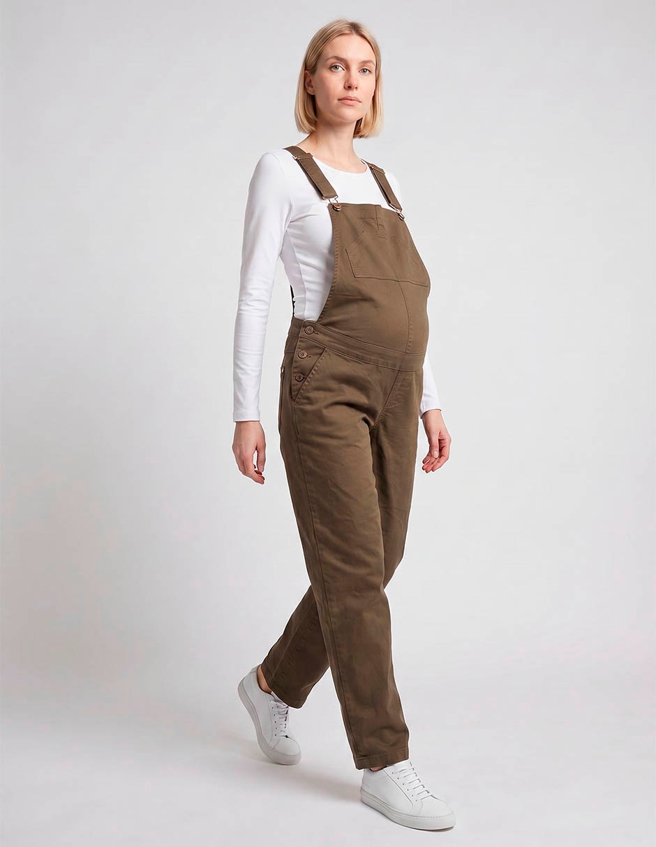 Overol maternidad de gabardina 3