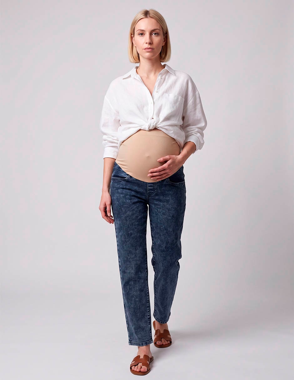 Jeans maternidad straight corte cintura Jeans maternidad straight corte cintura