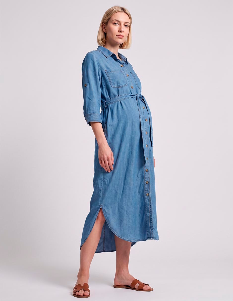 Vestido maternidad midi casual Vestido maternidad midi casual