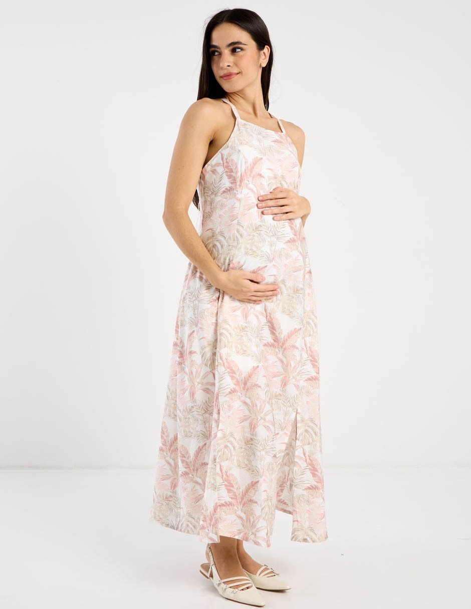 Vestido maternidad largo casual expecting essentials