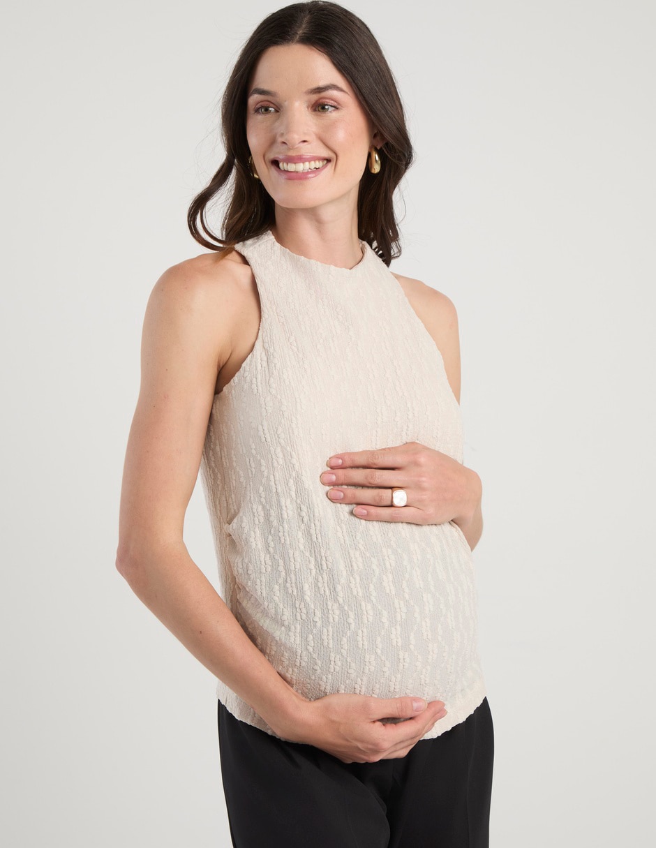 Blusa maternidad expecting essentials sin manga