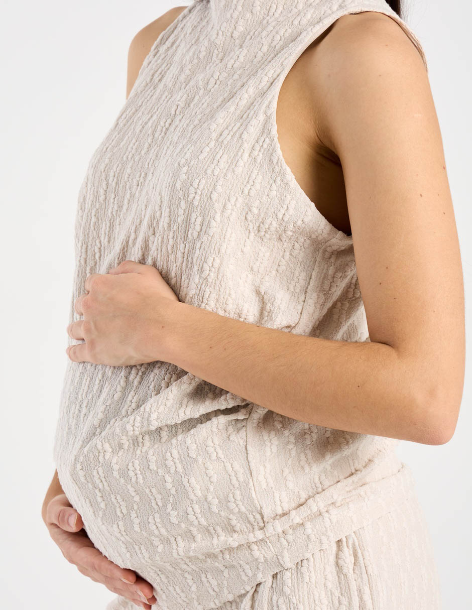 Blusa maternidad sin manga 5