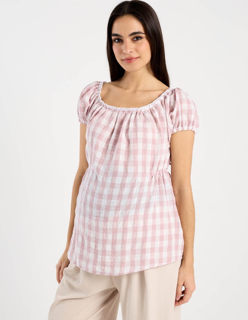 Blusa maternidad manga corta