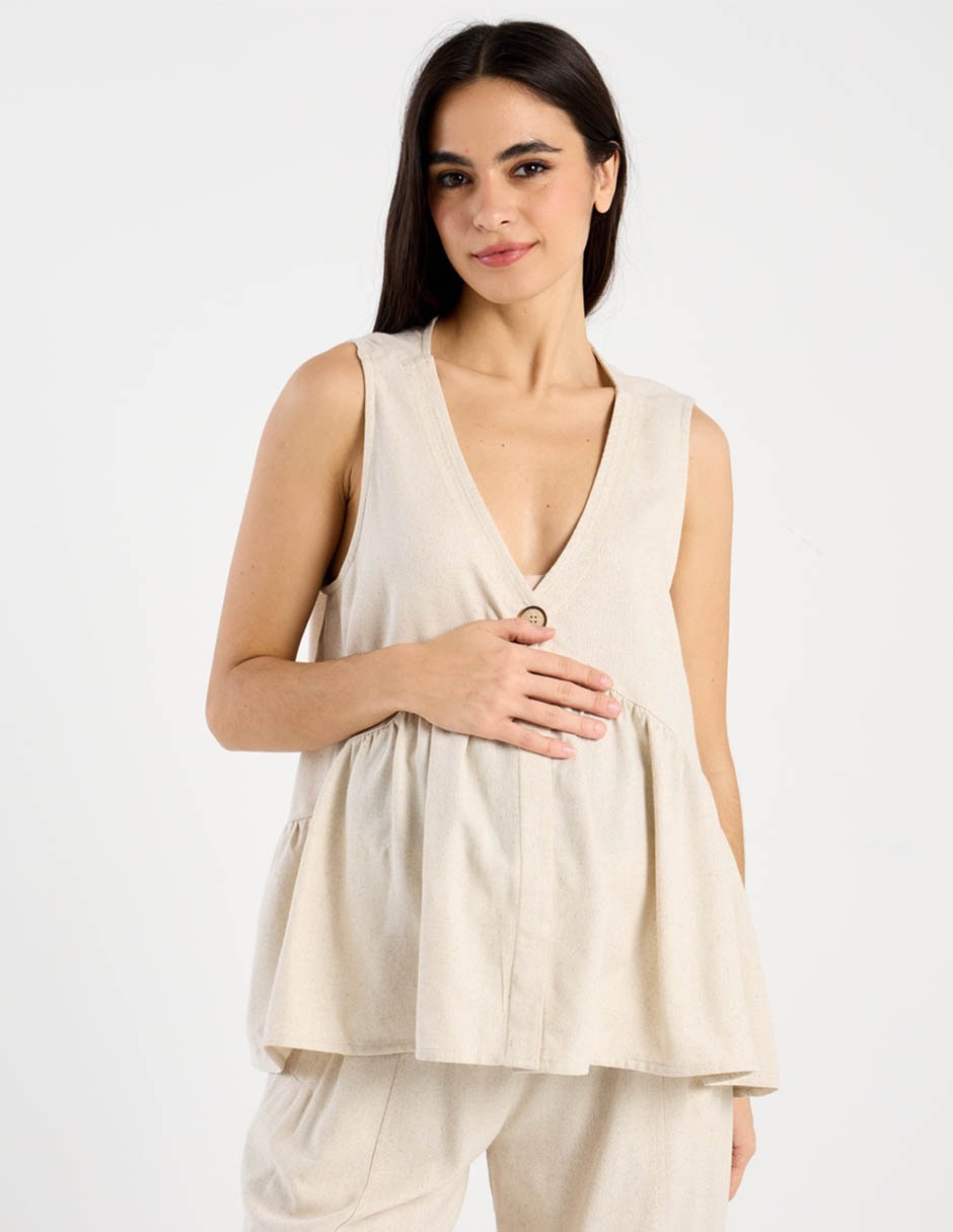 Blusa maternidad sin manga