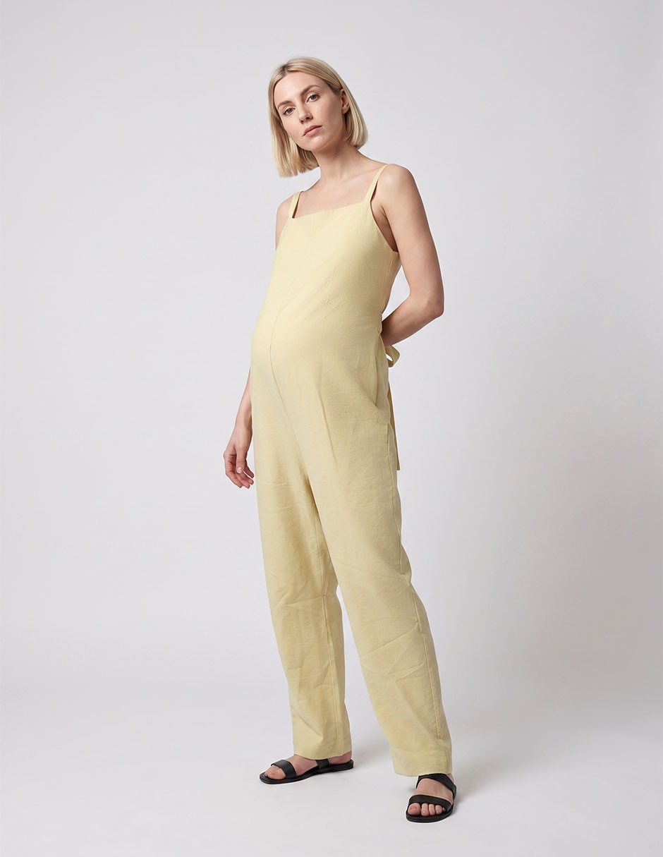 Jumpsuit maternidad de rayón casual estampado liso Jumpsuit maternidad de rayón casual estampado liso