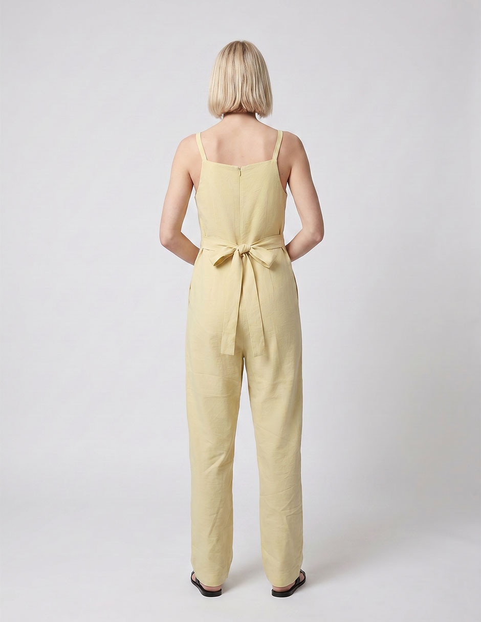 Jumpsuit maternidad de rayón casual estampado liso 2