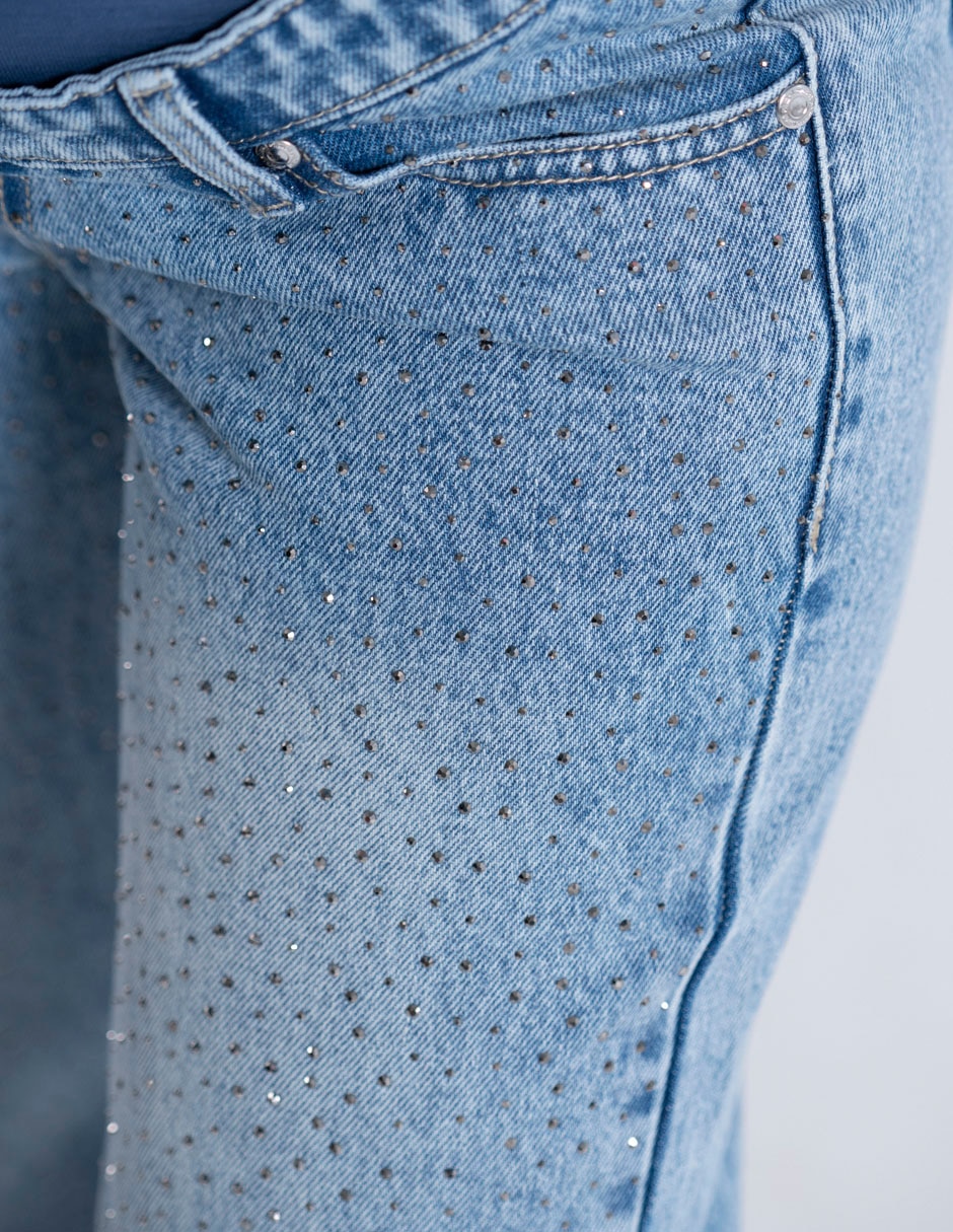 Jeans maternidad mom corte cintura 7
