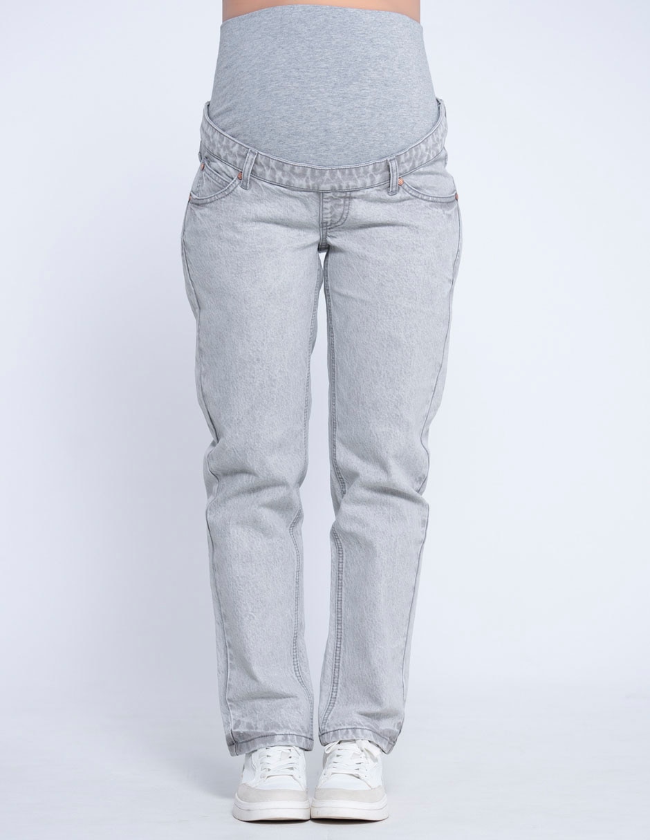 Jeans maternidad straight cintura alta Jeans maternidad straight cintura alta