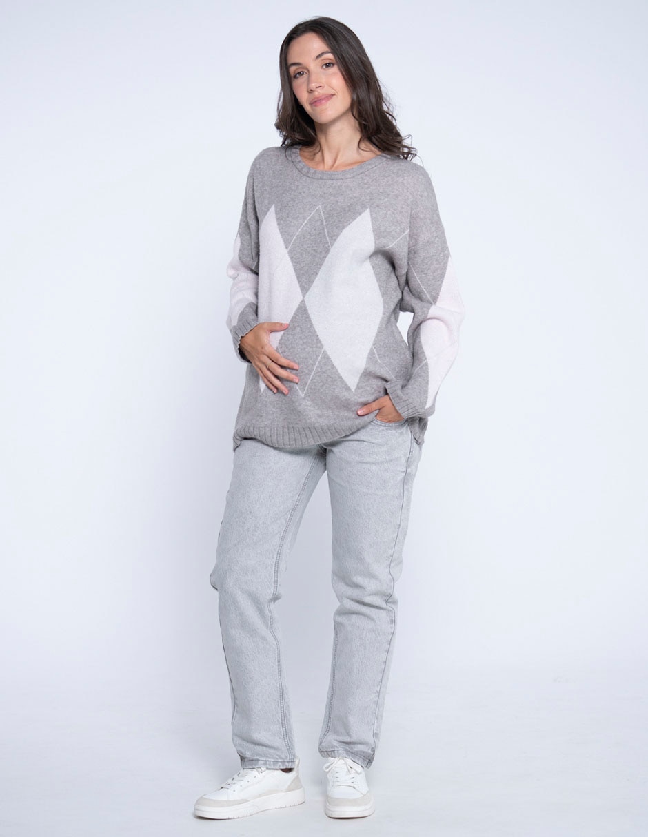 Jeans maternidad straight cintura alta 2