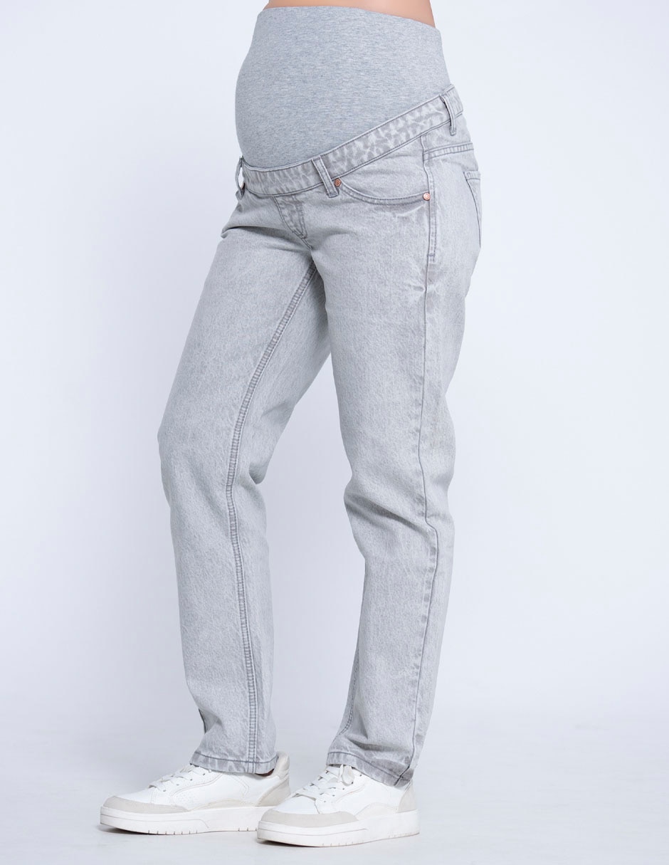 Jeans maternidad straight cintura alta 3