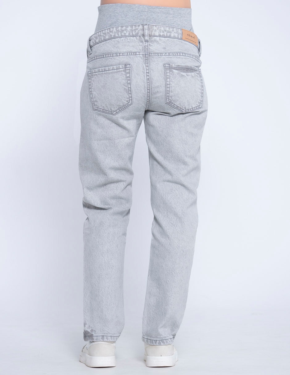 Jeans maternidad straight cintura alta 4