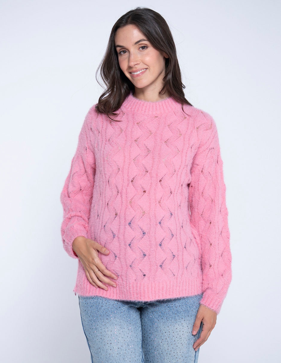 Suéter maternidad cuello redondo Suéter maternidad cuello redondo