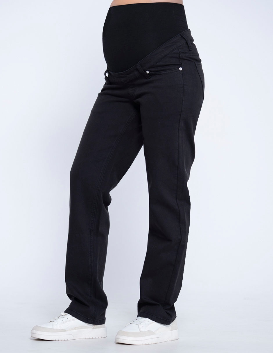 Jeans maternidad straight corte cintura alta 5
