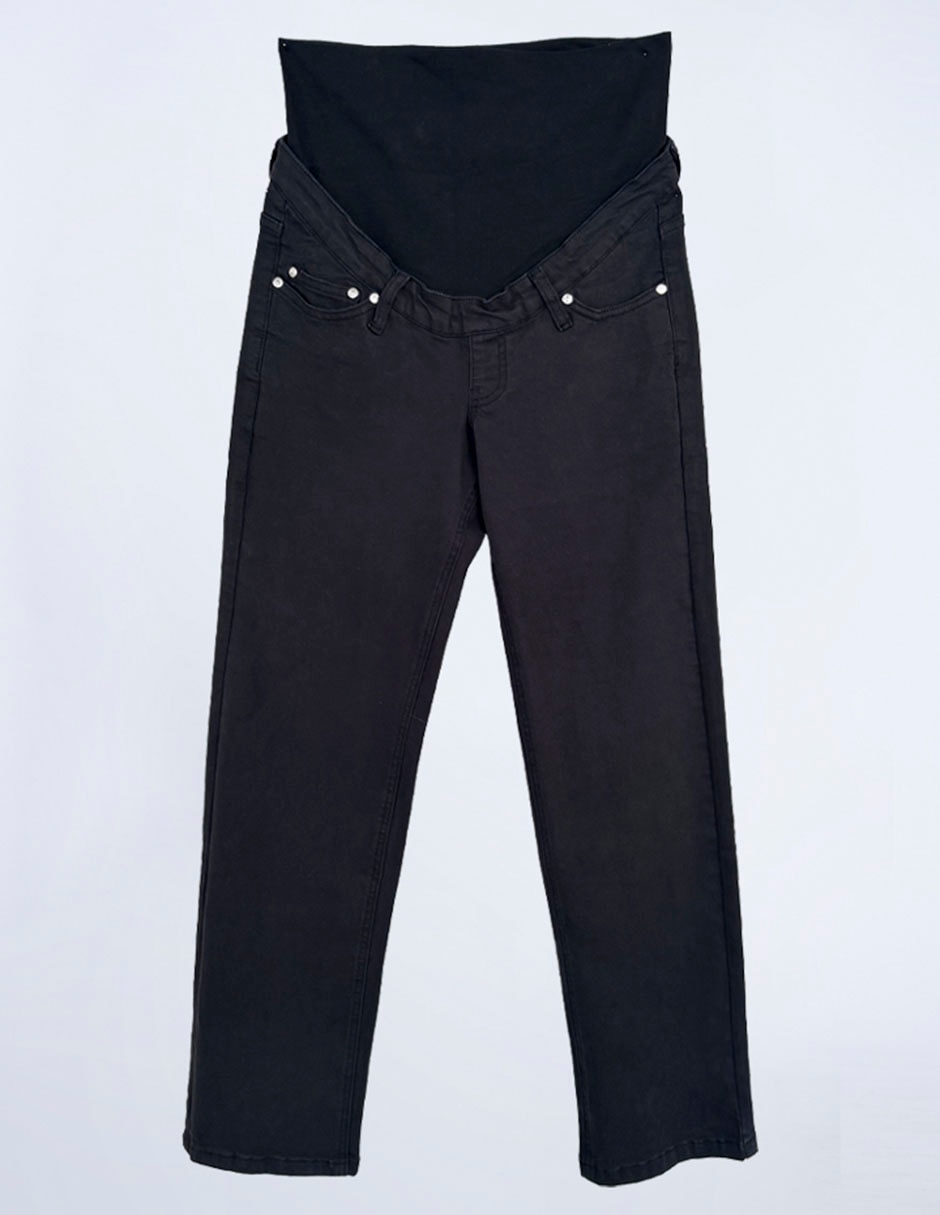 Jeans maternidad straight corte cintura alta 8