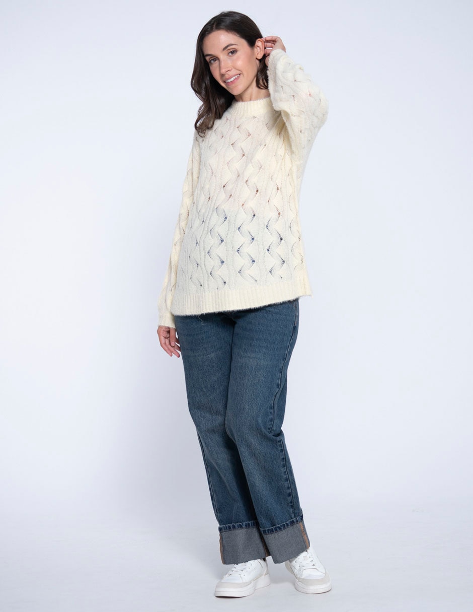 Jeans maternidad straight Corte cintura 2