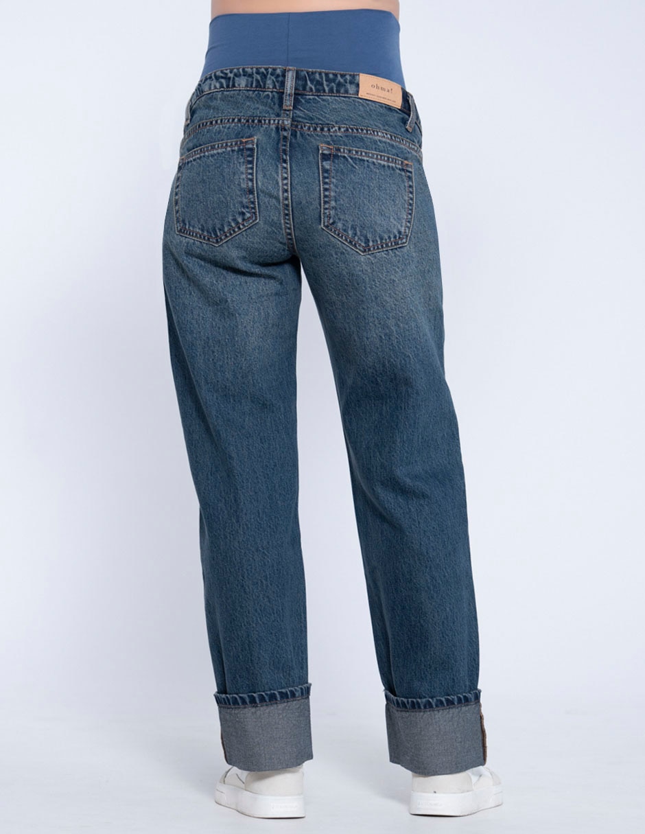 Jeans maternidad straight Corte cintura 4