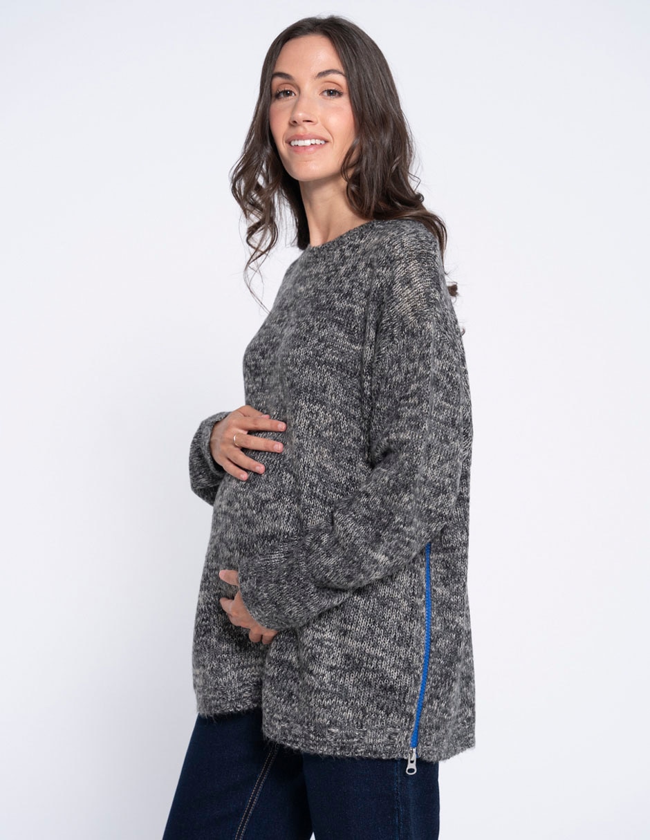 Suéter maternidad cuello redondo 3