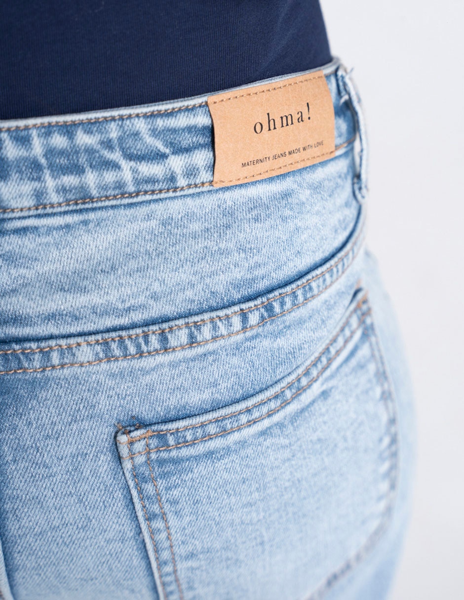 Jeans maternidad straight a la cintura alta 5