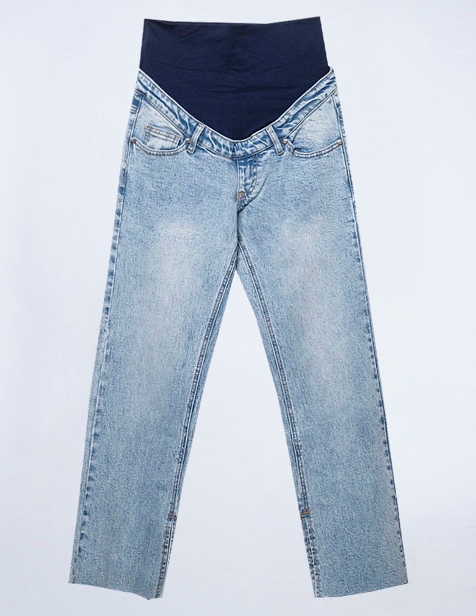Jeans maternidad straight a la cintura alta 7