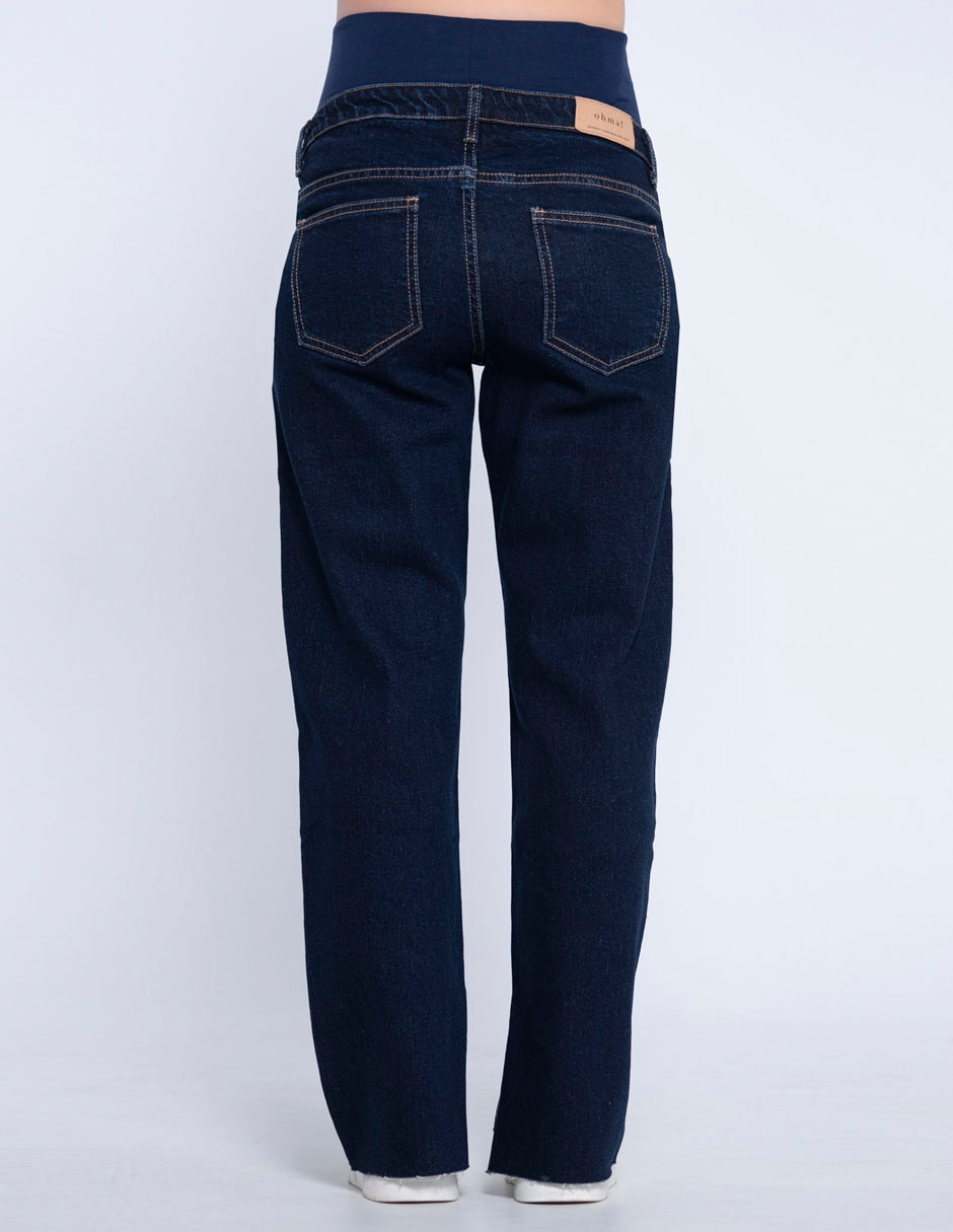 Jeans maternidad straight corte cintura 4