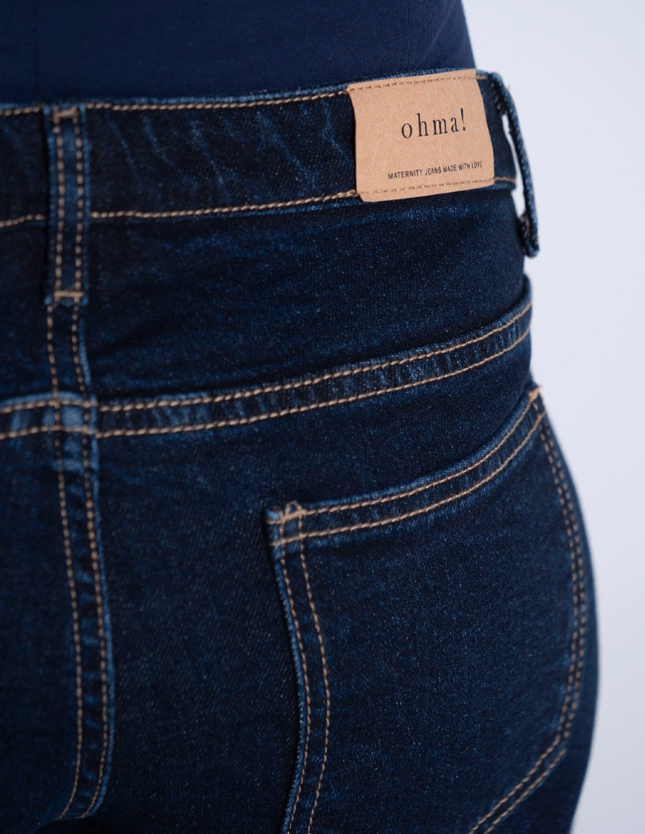 Jeans maternidad straight corte cintura 5