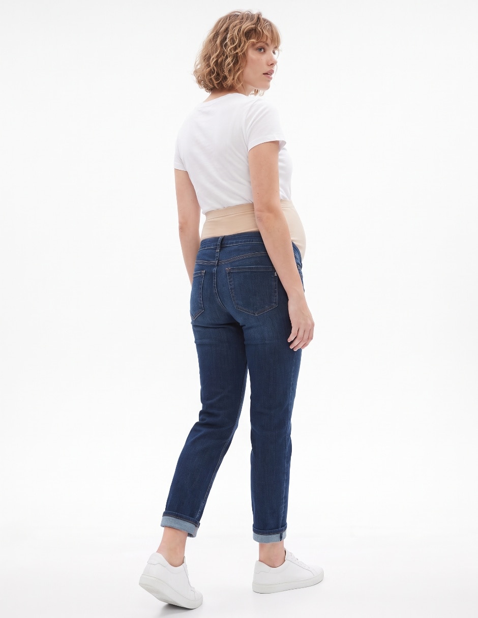 Jeans maternidad straight corte cintura 2