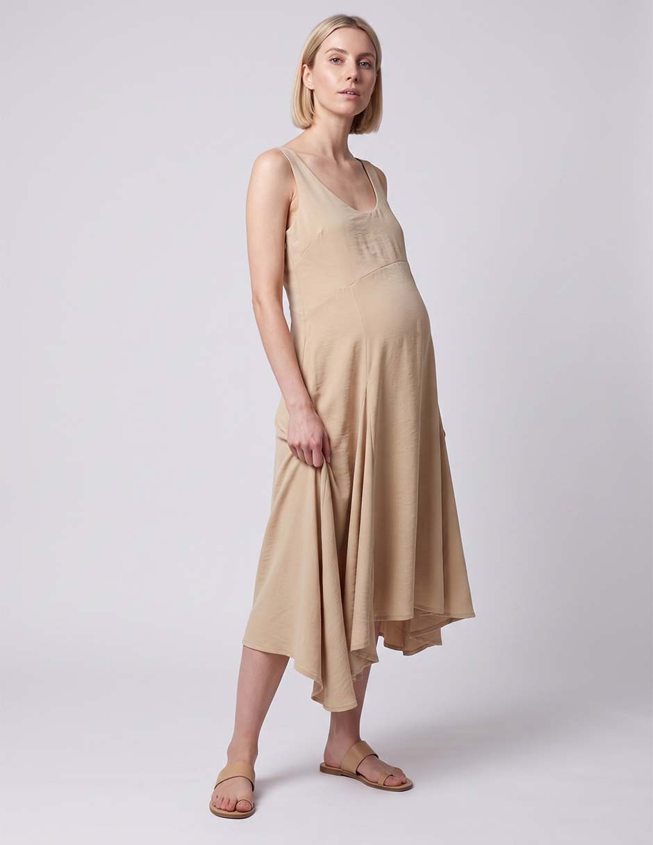 Vestido maternidad abajo de la rodilla casual