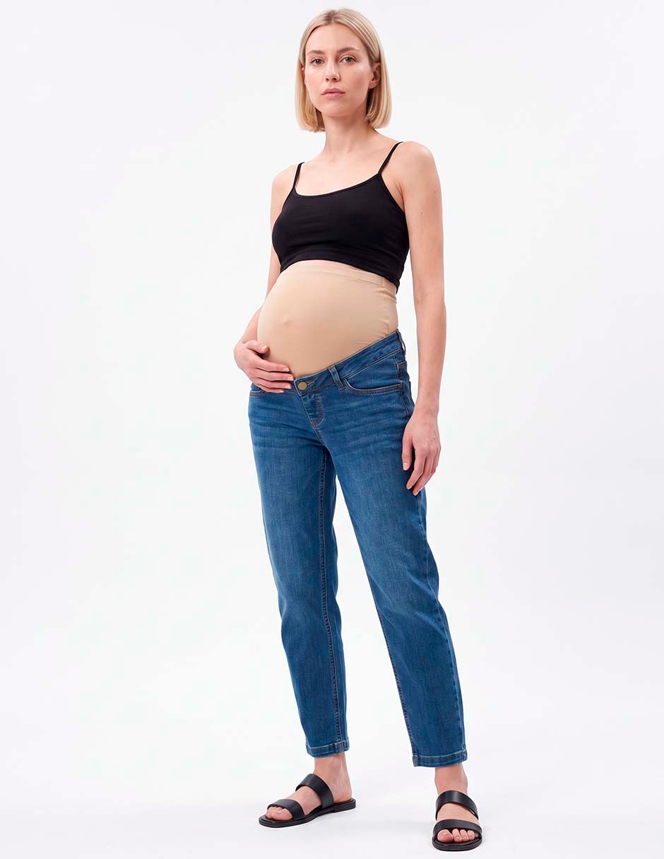 Jeans maternidad slim corte cintura 3