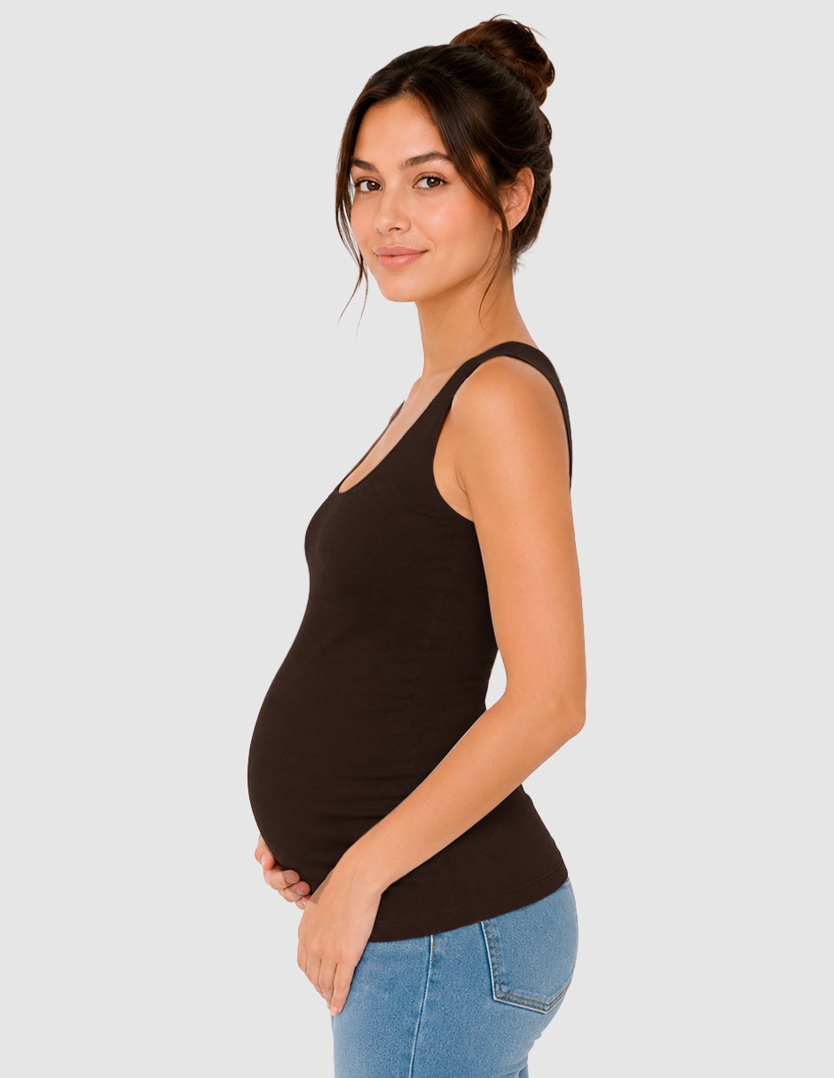 Playera maternidad cuello con escote 2