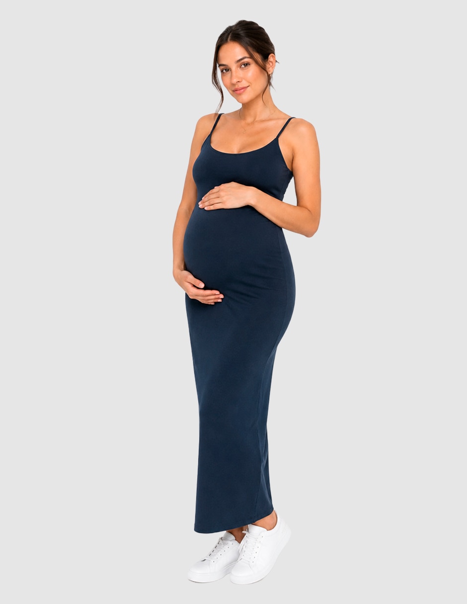 Vestido maternidad largo casual Vestido maternidad largo casual