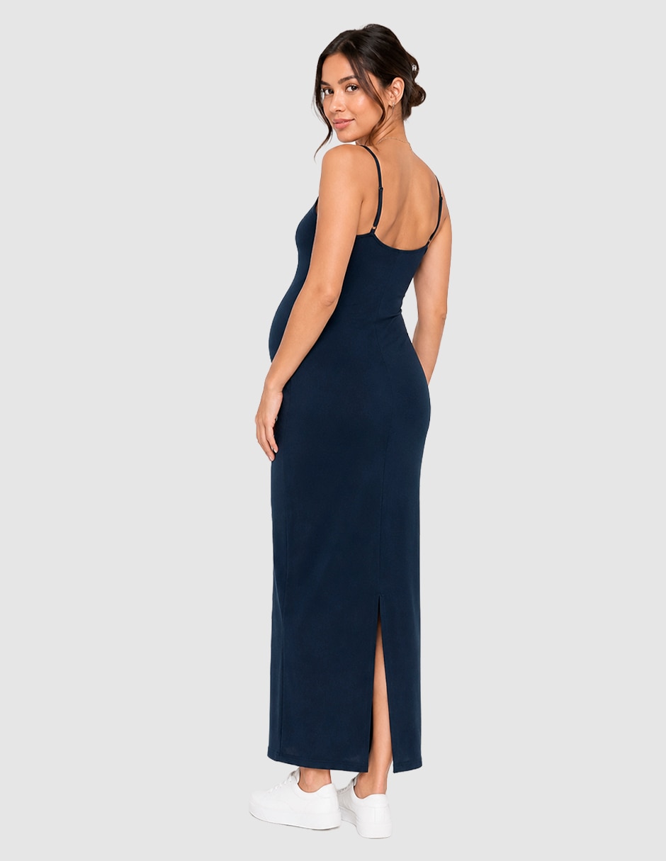 Vestido maternidad largo casual 2