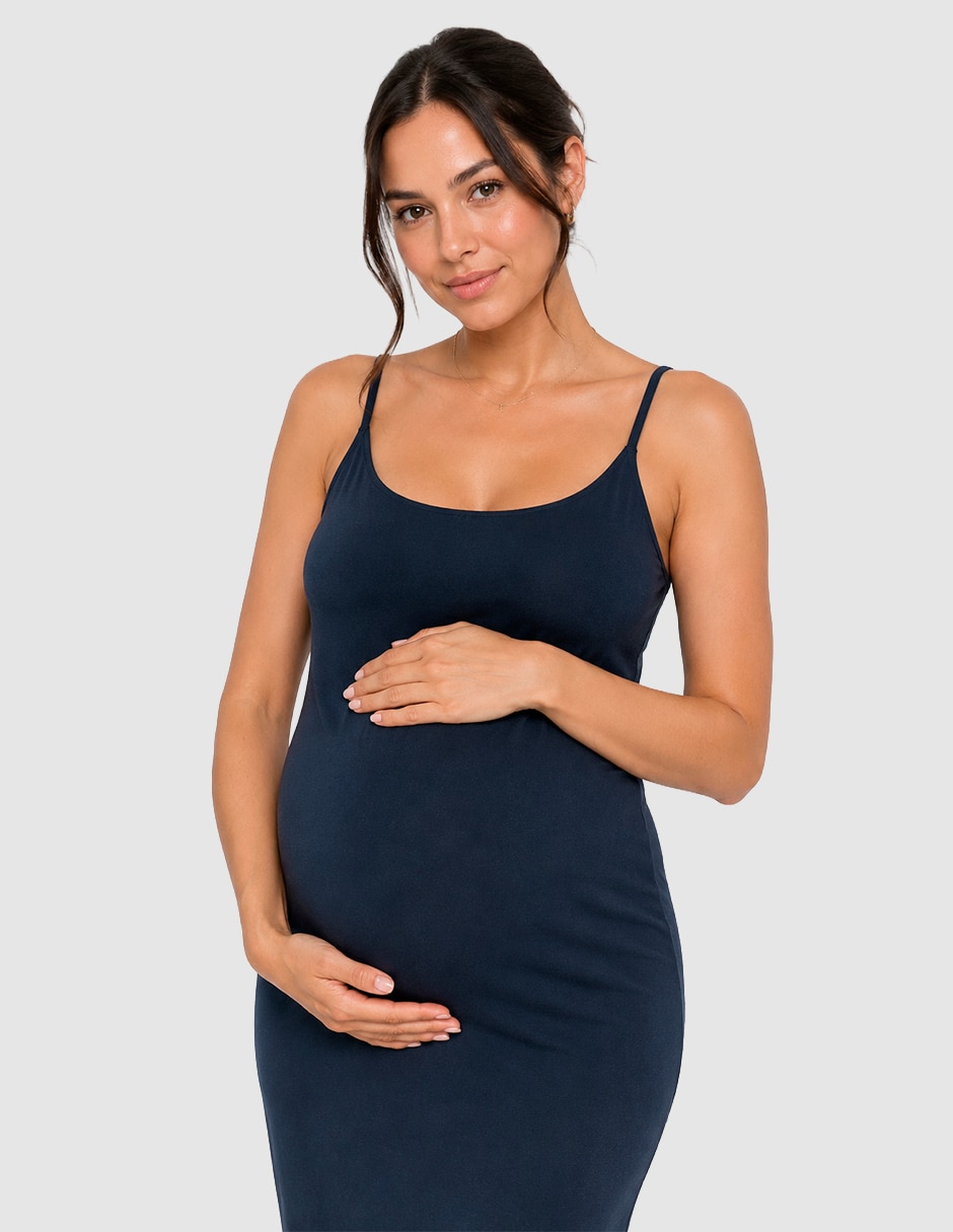 Vestido maternidad largo casual 3