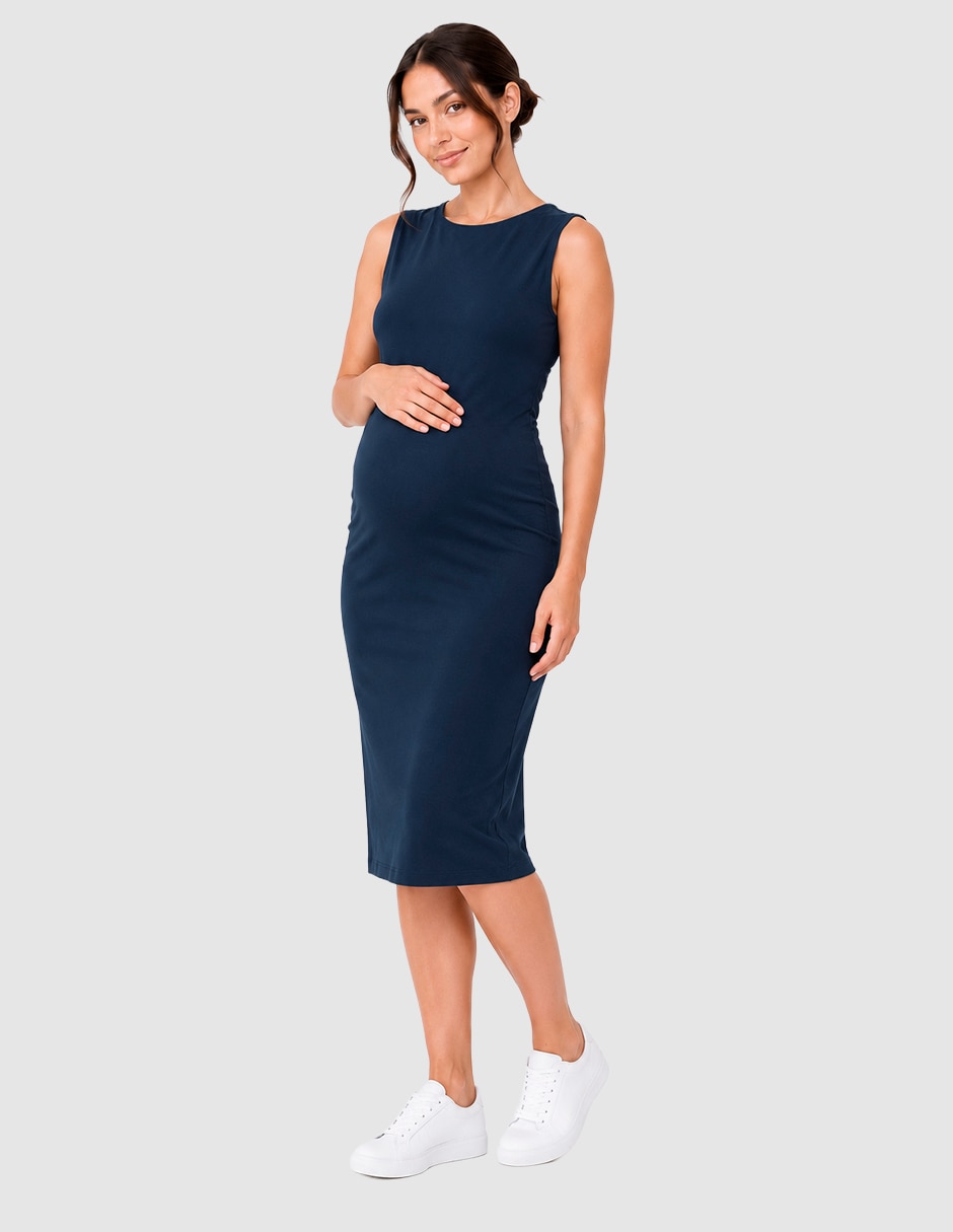 Vestido maternidad largo casual Vestido maternidad largo casual
